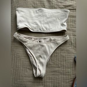 White LA hearts bikini